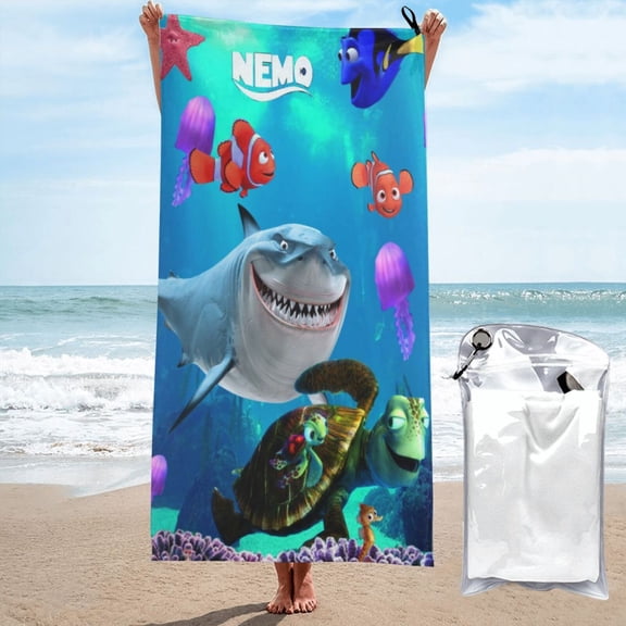 Finding Nemo Beach Towels, Print Quick Dry Lightweight Absorbent Bath Towels, Ultra Soft Microfiber Swim Towel for Travel Beach Gym Camping Yoga Picnics Pool 27.5"X55"