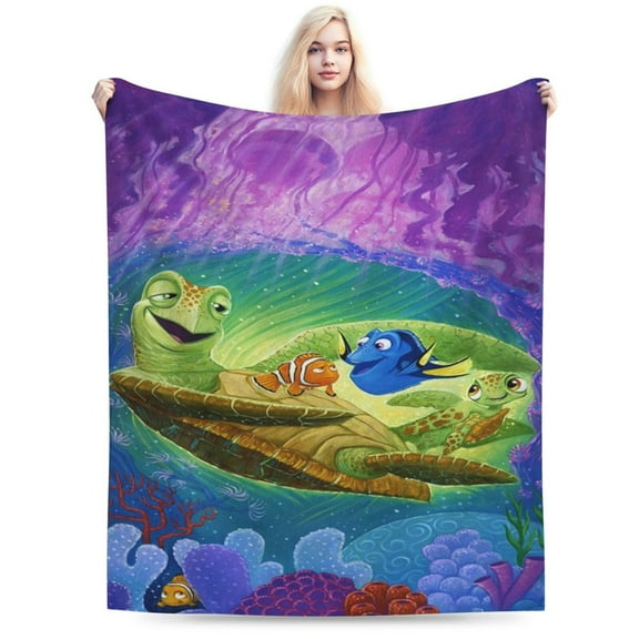Finding Nemo Blanket, Super Soft Large Fluffy Plush Throw Blanket for Boys Girls Young Adults, Cozy Warm Flannel Blanket for Living Room Couch Bed All Seasons 40"X30"