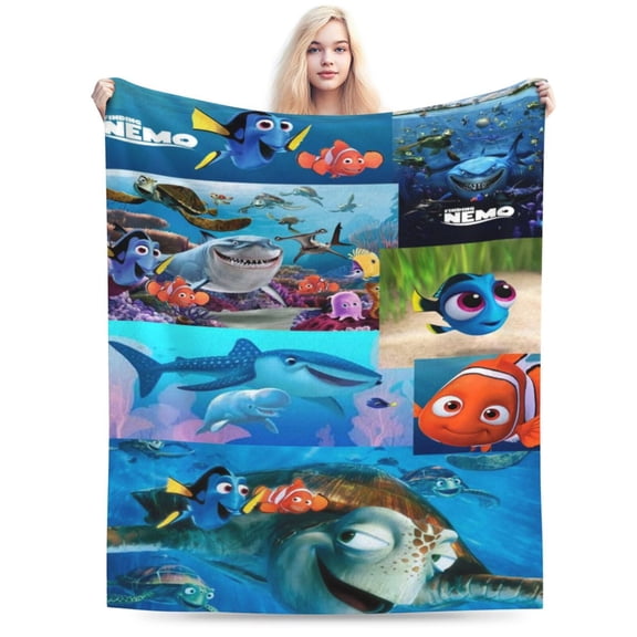 Finding Nemo Blanket, Super Soft Large Fluffy Plush Throw Blanket for Boys Girls Young Adults, Cozy Warm Flannel Blanket for Living Room Couch Bed All Seasons 40"X30"