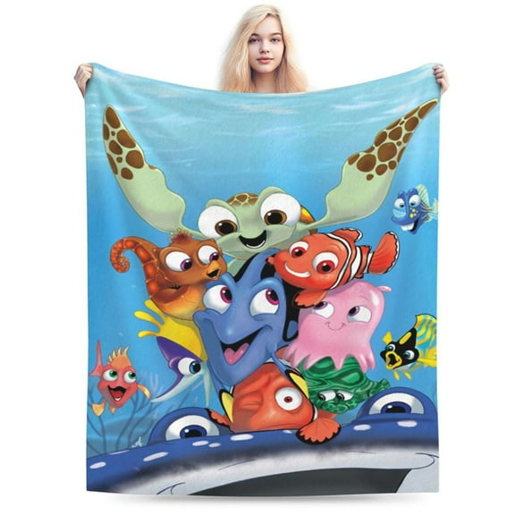 Finding Nemo Blanket, Super Soft Large Fluffy Plush Throw Blanket for Boys Girls Young Adults, Cozy Warm Flannel Blanket for Living Room Couch Bed All Seasons 60"X50"