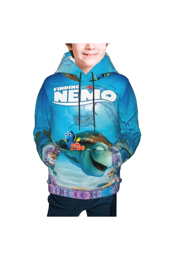 Finding Nemo Boys Girls Hoodies Fashion Graphic Hooded Sweatshirt Casual Pullover Outwear for Kids Youth