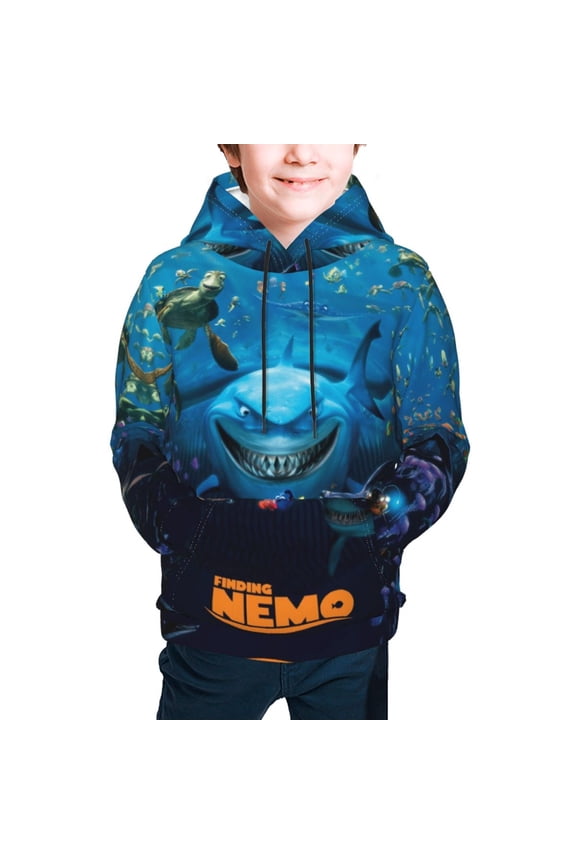 Finding Nemo Boys Girls Hoodies Fashion Graphic Hooded Sweatshirt Casual Pullover Outwear for Kids Youth