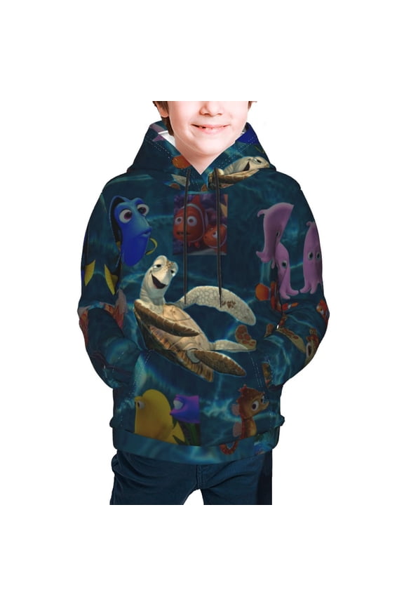Finding Nemo Boys Girls Hoodies Fashion Graphic Hooded Sweatshirt Casual Pullover Outwear for Kids Youth