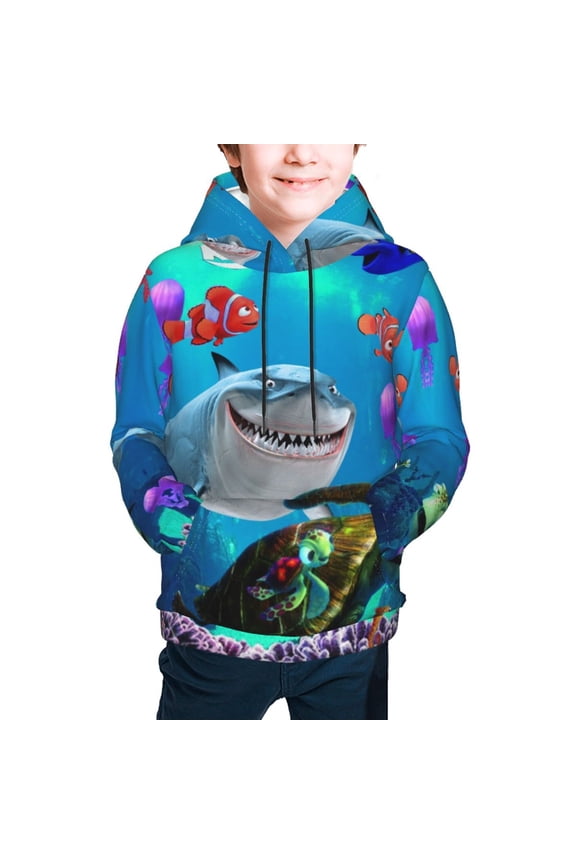 Finding Nemo Boys Girls Hoodies Fashion Graphic Hooded Sweatshirt Casual Pullover Outwear for Kids Youth