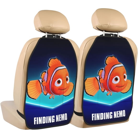 Finding Nemo Car Seat Anti-Kick Storage Pads 2 Piece Set Car Seat Back Kick Protectors with 3 Storage Pockets, Universal Vehicle Interior for SUV Jeep Truck and Sedan 26.4 x 18.5 Inches