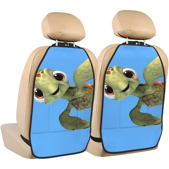Finding Nemo Car Seat Anti-Kick Storage Pads 2 Piece Set Car Seat Back Kick Protectors with 3 Storage Pockets, Universal Vehicle Interior for SUV Jeep Truck and Sedan 26.4 x 18.5 Inches