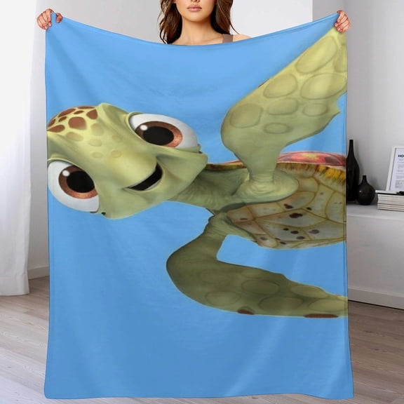 Finding Nemo Cartoon Blanket, Soft Cozy Fluffy Plush Throw Blanket for Boys Girls Young Adults, Warm Flannel Blanket for Living Room Bedroom Couch Bed 60"x80"