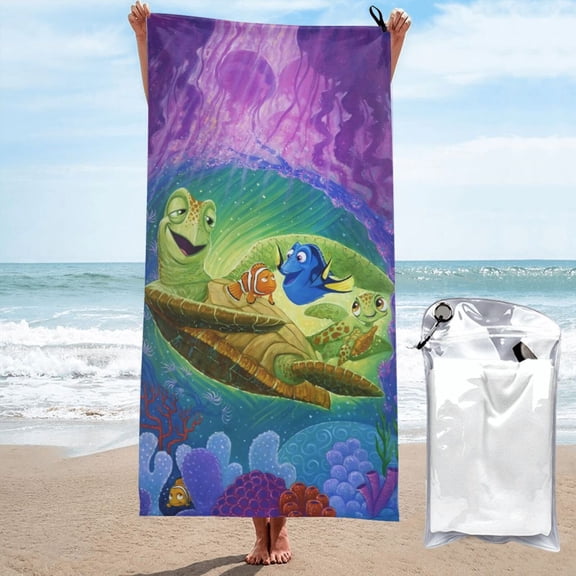 Finding Nemo Beach Towels, Print Quick Dry Lightweight Absorbent Bath Towels, Ultra Soft Microfiber Swim Towel for Travel Beach Gym Camping Yoga Picnics Pool 31.5"X63"