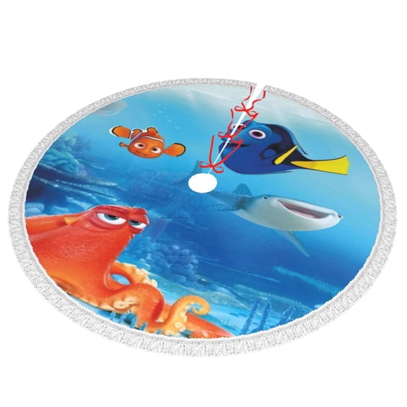 Finding Ne-m Christmas Tree Skirt for Xmas Halloween New Year Holiday Party Home Tree Mat with Tassel Decor