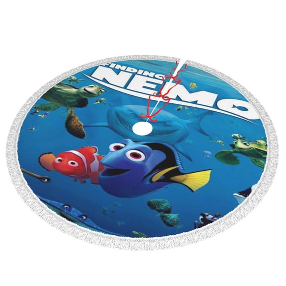 Finding Ne-m Christmas Tree Skirt for Xmas Halloween New Year Holiday Party Home Tree Mat with Tassel Decor