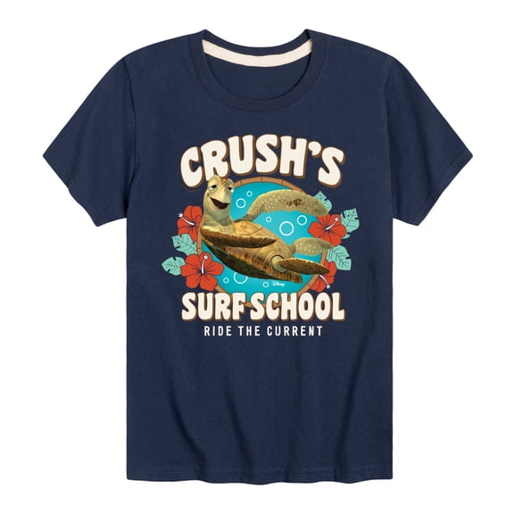 Finding Nemo - Crush's Surf School - Toddler And Youth Short Sleeve Graphic T-Shirt