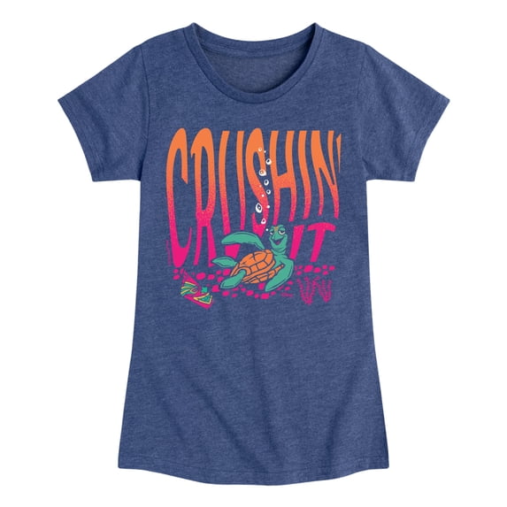 Finding Nemo - Crushin' It - Youth Girls Fitted Short Sleeve T-Shirt