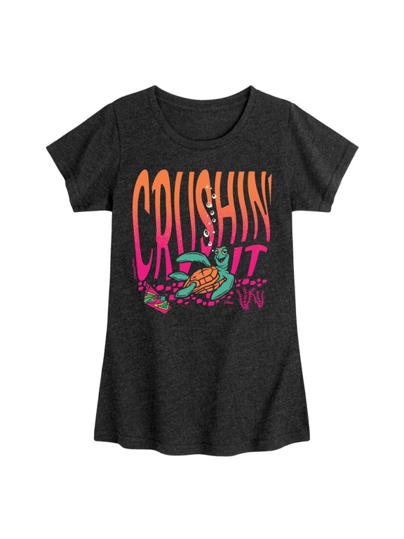 - Crushin' It Girls' Fitted Short Sleeve Graphic T-Shirt