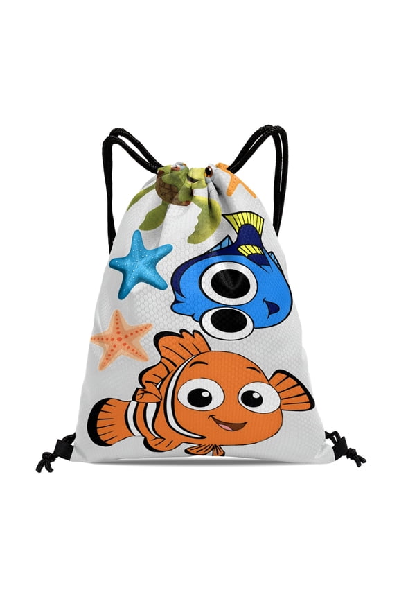 Finding Nemo Drawstring Bag:Waterproof design, suitable for fitness, hiking, yoga, swimming, travel, beach, and shopping, measuring 15.7*17.7 inches (40cm45cm.