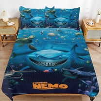 Finding Nemo Duvet Cover 3 Pcs Set Cute Kids Comforter Cover with 2 Pillowcases Luxury Soft Bedding Bedroom Decor for Teens Boys Girls, 86"x70"