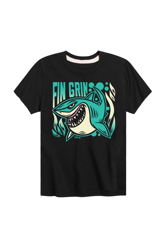 - Fin Grin - Youth Boys Short Sleeve Graphic T-Shirt