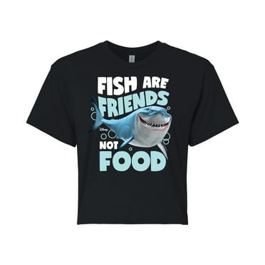 Finding Nemo - Fish Are Friends - Juniors Cropped Cotton Blend T-Shirt