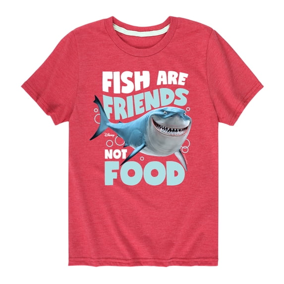 Finding Nemo - Fish Are Friends Not Food - Toddler And Youth Short Sleeve Graphic T-Shirt