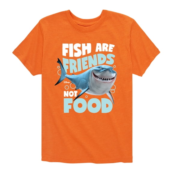 Finding Nemo - Fish Are Friends Not Food - Toddler And Youth Short Sleeve Graphic T-Shirt
