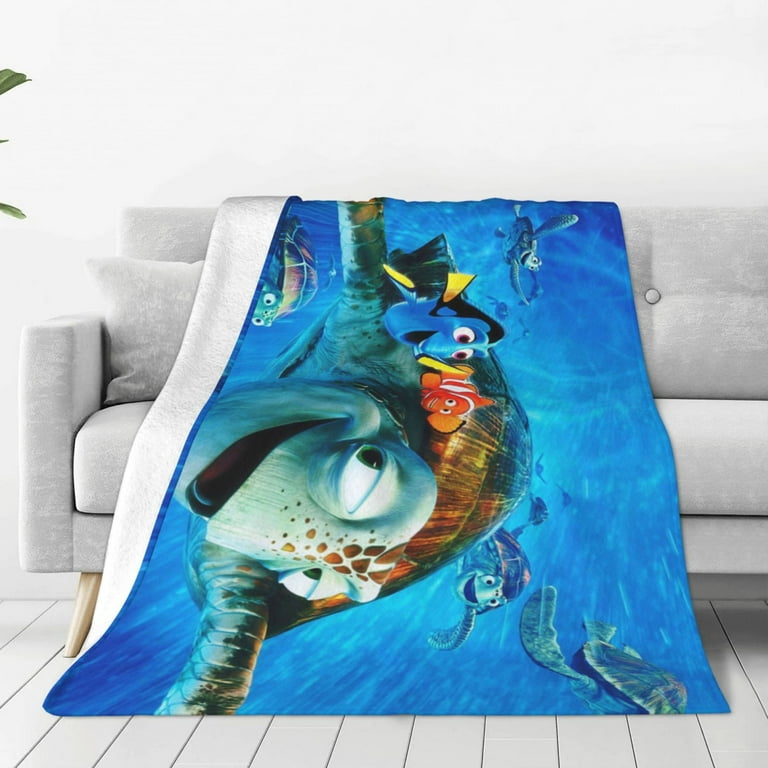 Finding Nemo Fleece Blanket Black Throw Blankets Soft Cozy Fluffy Warm Blanket for Couch Sofa Travel Camping 40 x30