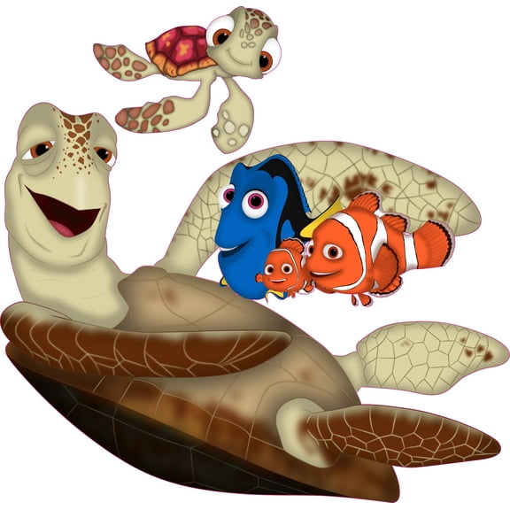 Finding Nemo & Friends Wall Sticker Decal Dory, Nemo, Marlin & Sea Turtles 14x20 Inches