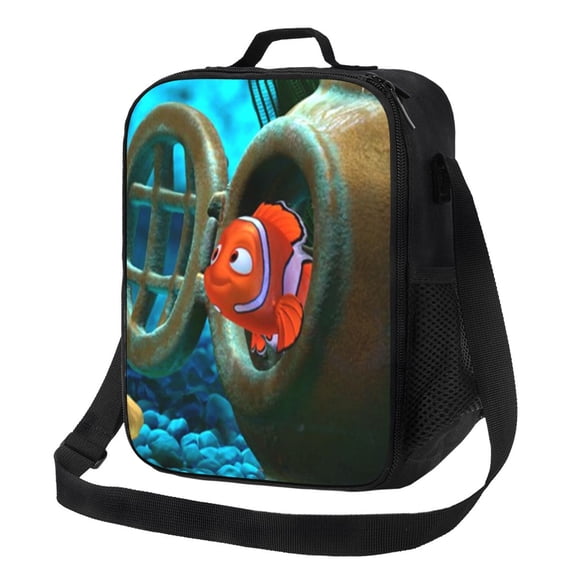 Finding Nemo Lunch Bag Insulated Durable Lunch Box with Adjustable Shoulder Strap Portable Lunch Bag for Picnic/Beach/Hiking/ Work. 10.5 x 8 x 4.5 inch