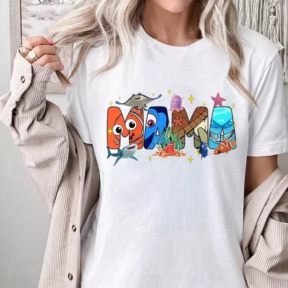 Finding Nemo Mama Happy Mother's Day Gift For Mom Tshirt Women