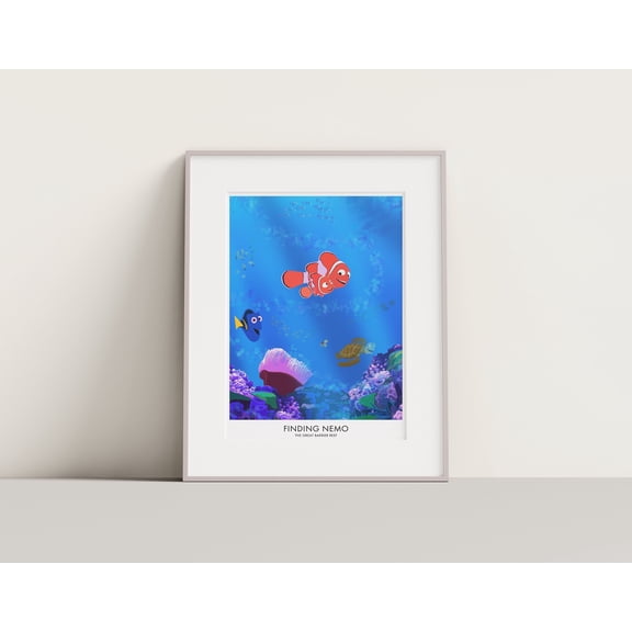 Finding Nemo Movie Poster, Disney Travel Art Print Physical Wall Art Printed Poster , Poster Print Only