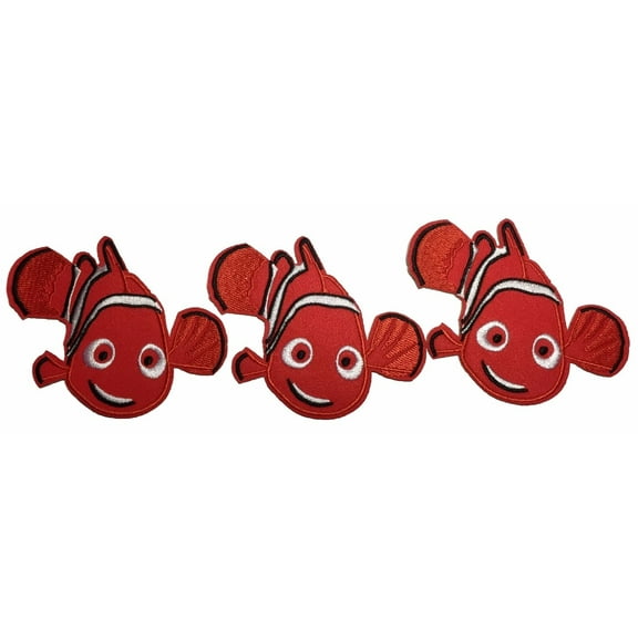 Finding Nemo "Nemo" Embroidered Iron On Patch Set of 3 Patches