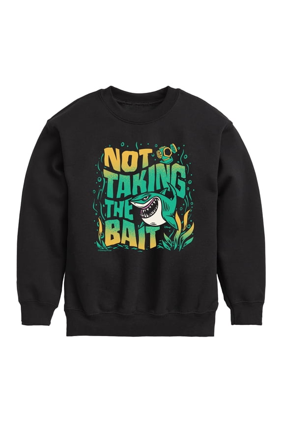 - Not Taking The Bait - Youth Boys Crew Fleece Sweatshirt