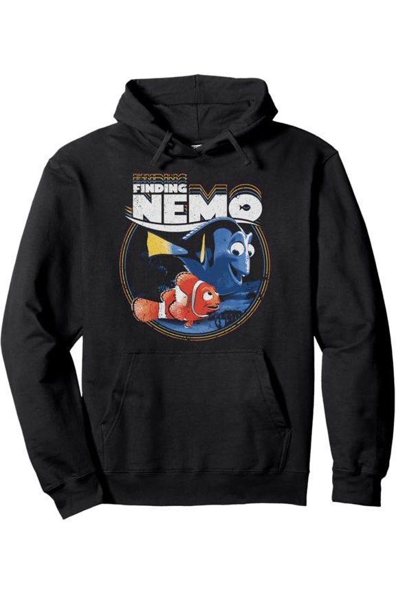 Finding Nemo Retro Nemo Poster Pullover HoodieCasual and relaxed fit, suitable for sports and everyday wear.