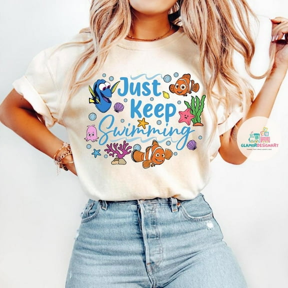 Finding Nemo T-Shirt Disney Shirt Just Keep Swimming Shirt Walt Disney World Shirt Swimming Shirt Disneyland Shirt WDW Shirt Finding Dory