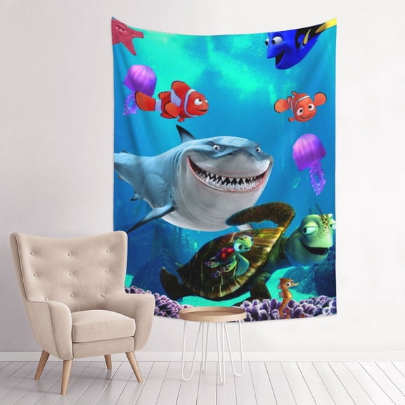 Ne-m0 Tapestry Anime Poster Large Background Wall Art Bedroom Wall Decor For Birthday Party 29x37in