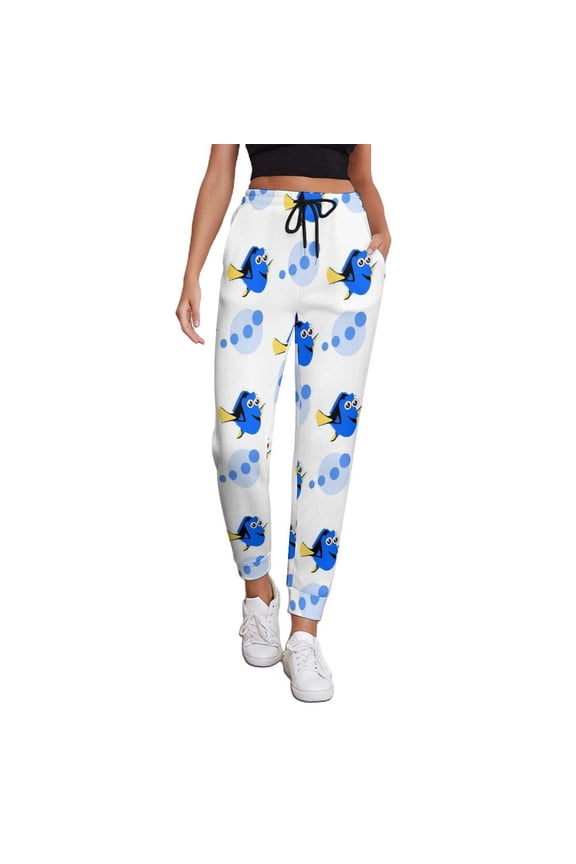 Finding Nemo Women's Sweatpants Graphic Print High Waist Casual Joggers Workout Pants Lounge Bottom Pant with Pockets