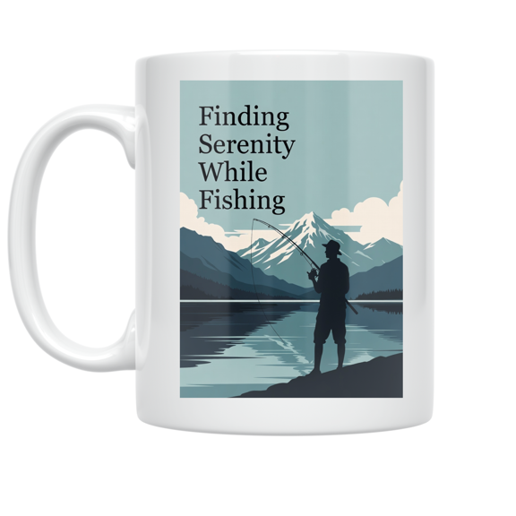 Finding Serenity While Fishing - Outdoor Enthusiast - 11 oz Ceramic Coffee Mug