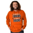 thumbnail image 1 of Finding Tracks Taking Racks Hunting Unisex Plus Fleece Graphic Hoodie Brisco Brands 2X, 1 of 5