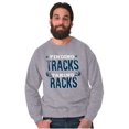 thumbnail image 1 of Finding Tracks Taking Racks Hunting Unisex Plus Fleece Graphic Sweatshirt Brisco Brands 3X, 1 of 5