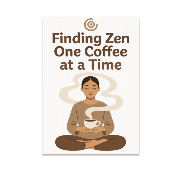 Finding Zen One Coffee at a Time - Coffee Lovers - 13x19 Poster Print