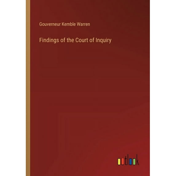 Findings of the Court of Inquiry (Paperback)