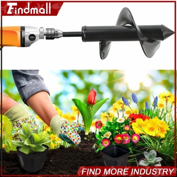 Findmall 3" X 7" Auger Drill Bit Fit For Garden Plant Flower Bulb Rapid Planter