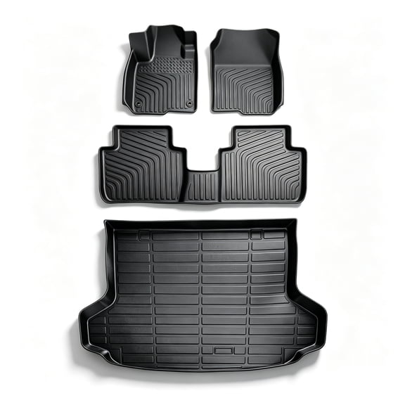 Findmall Car Floor Mats & Cargo Liner 4Pcs Replacement for Honda HR-V 2023-2026 HR-V Hybrid Custom Fit Full Set Accessories - Black All Weather