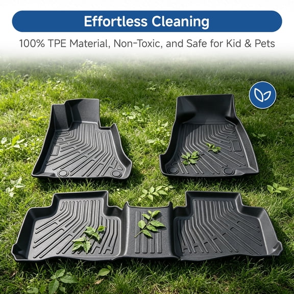 Findmall Car floor mat inner lining set TPE 3-piece replacement for GLC compatible with model 2016 - 2022