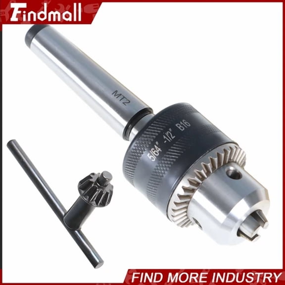 Findmall Mini Metal Lathe Tail Stock Drill Chuck Tool With Mt2 Morse Taper Arbor
