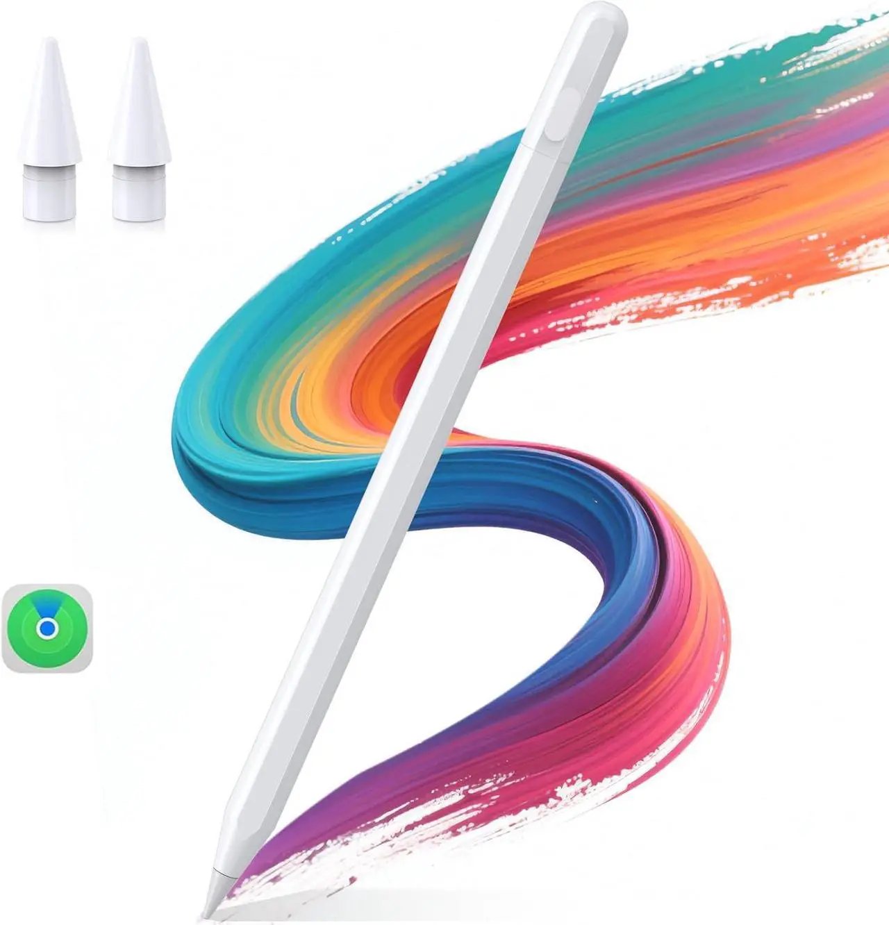Findmy Stylus Pen for Apple iPad Pencil, USB-C Fast Charge for iPad Pen with Shortcuts/Tilt Sensitivity, Work 2018-2025 iPad 6/7/8/9/10/A16 & Air 3/4/5/M2, Mini 5/6/7 & Pro 11"/12.9"/M4