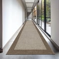 thumbnail image 1 of Findosom 2.6'x12' Hallway Runner Rug Non Slip Entryway Mat with Rubber Backing,Heavy-duty Durable Entryway Floor Mat Machine Washable Doormat,Laundry Runner Rug for Garage Kitchen,Brown, 1 of 9