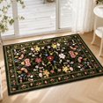 thumbnail image 1 of Findosom 2'x3' Washable Runner Rug for Hallway,Non Slip Floral Laundry Runner Rugs,Low Pile Faux Wool Floor Mat Stain Resistant Carpet Runner Rug for Bedroom Kitchen Living Room Entrance,Black, 1 of 8