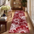 thumbnail image 1 of Findosom Runner Rug for Hallway 2x6 ft,Non-slip Machine Washable Runners Flower Floor Mats Low Pile Carpet Rug Runner with Rubber Backing for Entryway Doormat Bathroom Kitchen Laundry Room,Red, 1 of 9