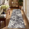 thumbnail image 1 of Findosom Runner Rug for Hallway 2x6 ft,Non-slip Machine Washable Runners Flower Floor Mats Low Pile Carpet Rug Runner with Rubber Backing for Entryway Doormat Bathroom Kitchen Laundry Room,Gray, 1 of 8