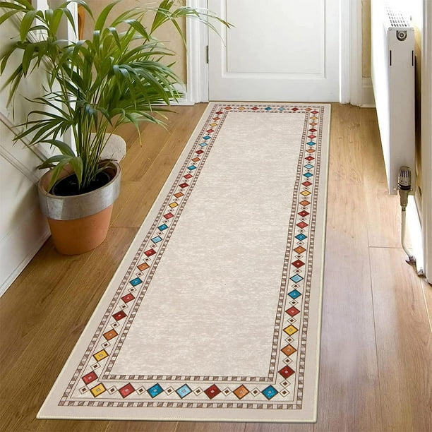 Findosom 2'x6' Boho Runner Rug Non Slip Hallway Runner Rug Indoor