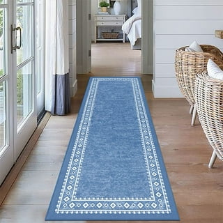 Lahome Boho Door Rugs for Entryway Indoor - 2x3 Washable Non-Slip Area Rug  Small Rugs for Bedroom Throw Thin Kitchen Rugs Bathroom Mat, Blue Medallion
